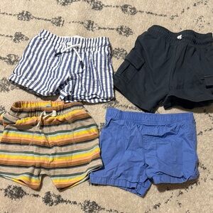 Cat & Jack Blue, Black, and Striped Kids Shorts Set